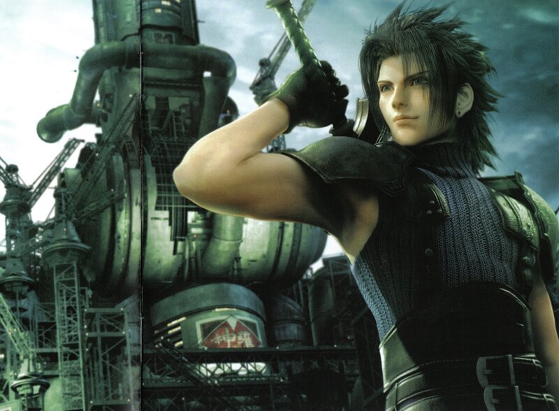 Spiky-haired Man with Sword — Green