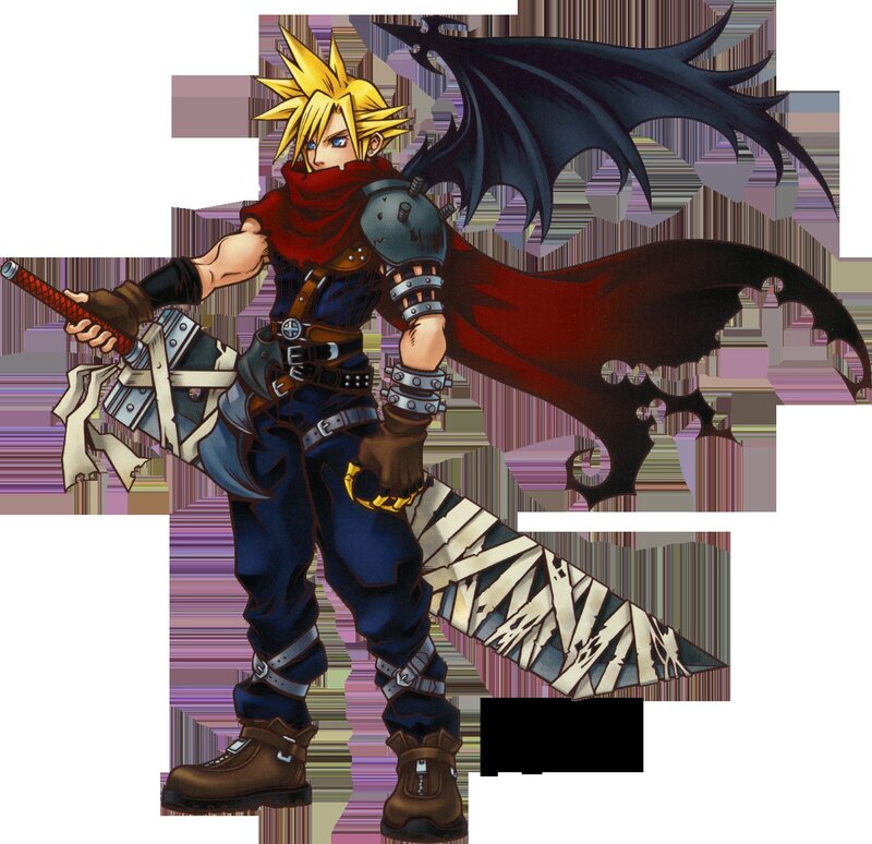 Spiky-haired Warrior — Blue, Dramatic, Manga, Sword