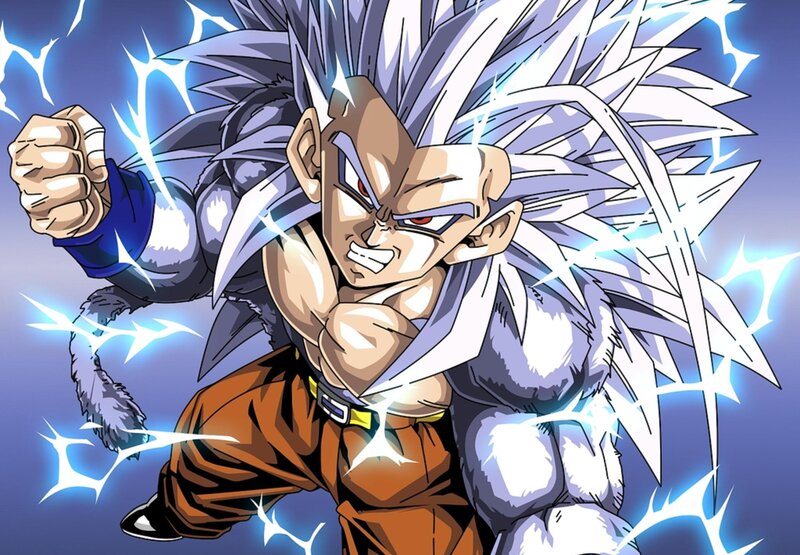 Spiky-haired Warrior — Blue, Intense, Anime, Fist