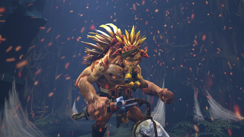 Spiky-haired Warrior — Brown, Dramatic