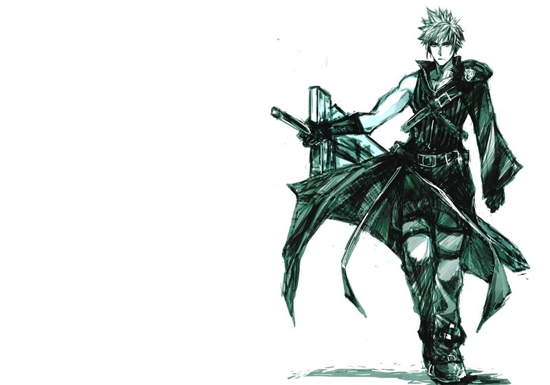Spiky-haired Warrior — Green