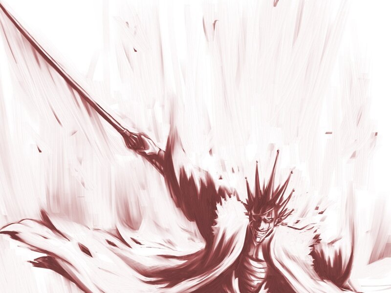 Spiky-haired Warrior — White