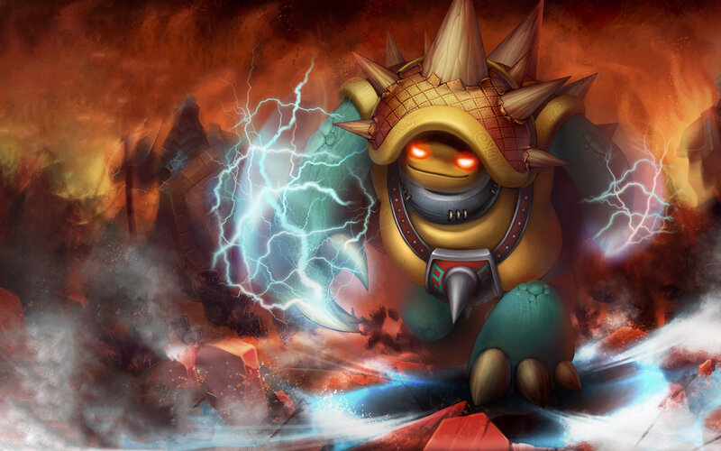 spiky robot with lightning