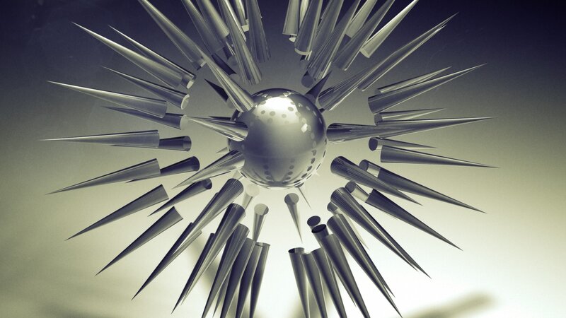 spiky sphere sculpture