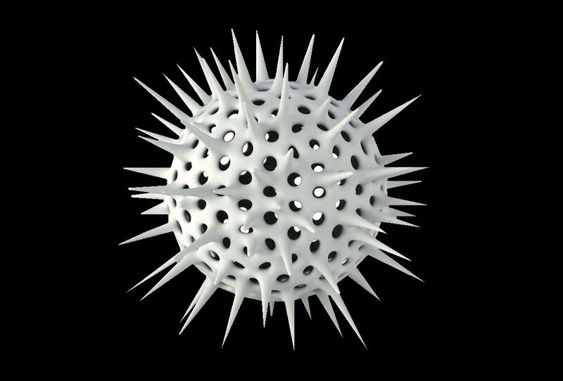 Spiky White Sphere