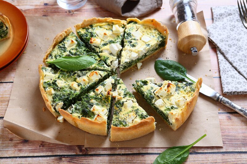 Spinach and Feta Quiche