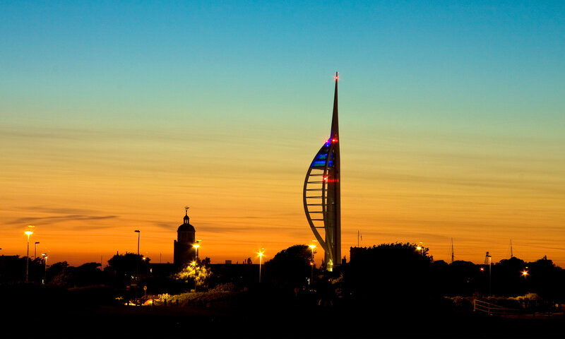 Spinnaker Tower at Dusk