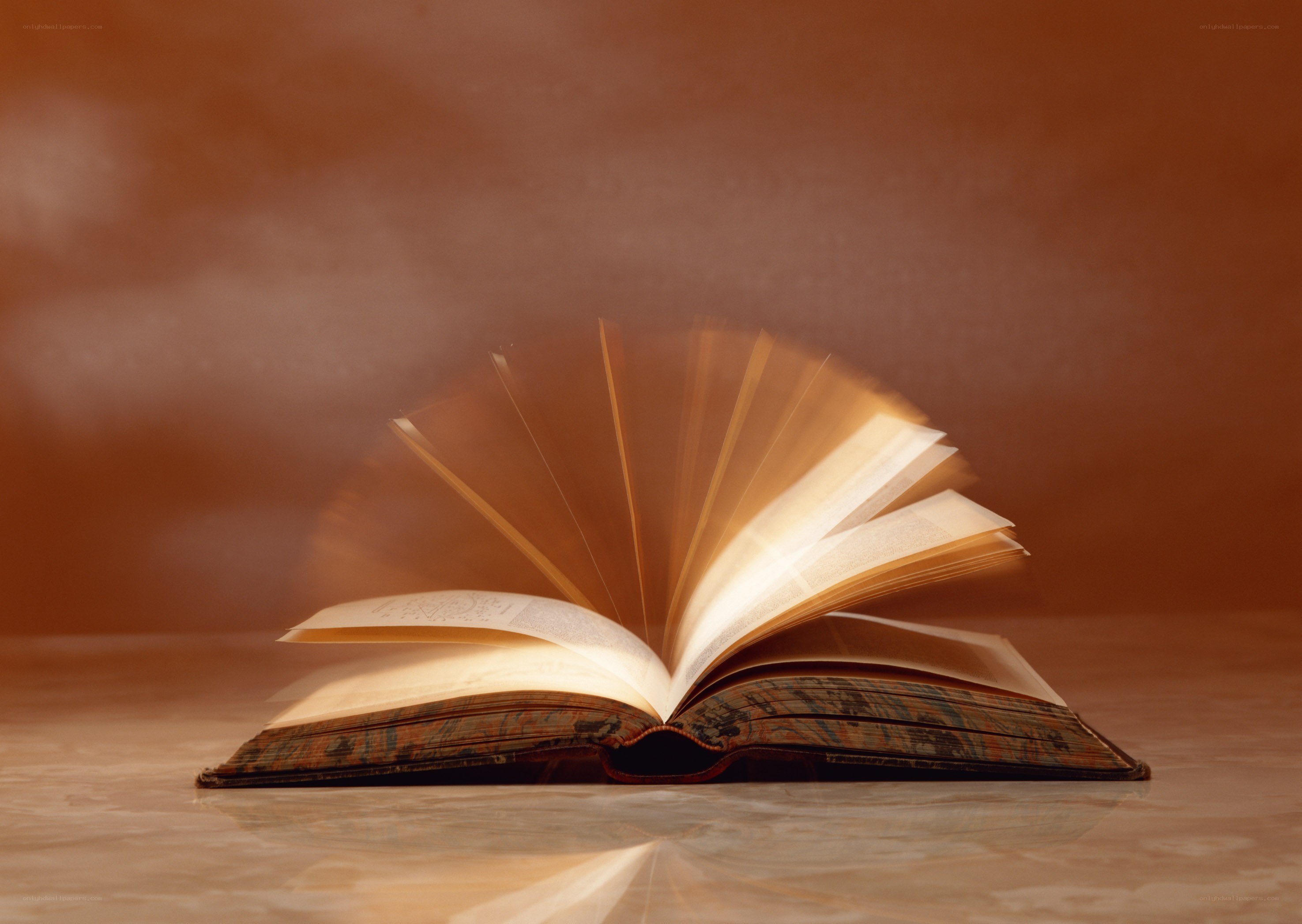 Spinning book on a table