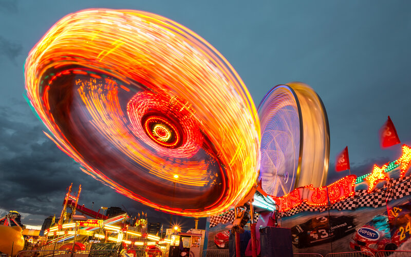 Spinning Carnival Ride — Orange
