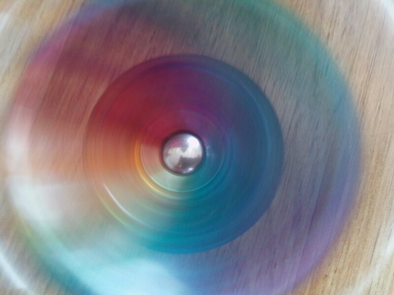 Spinning Fidget Spinner — Blue, Motion Blur