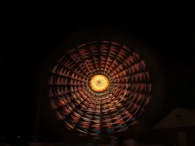 Spinning Lights at Night — Orange