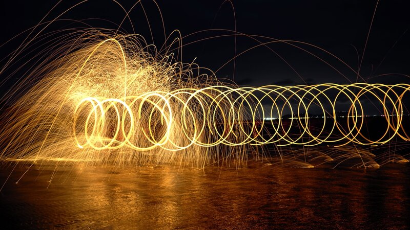Spinning Steel Wool