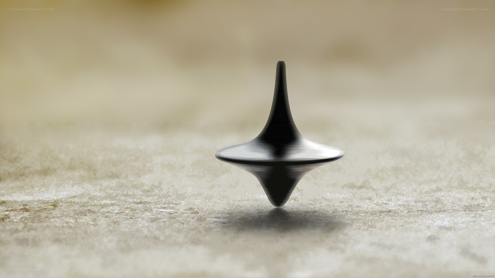 Spinning top in motion
