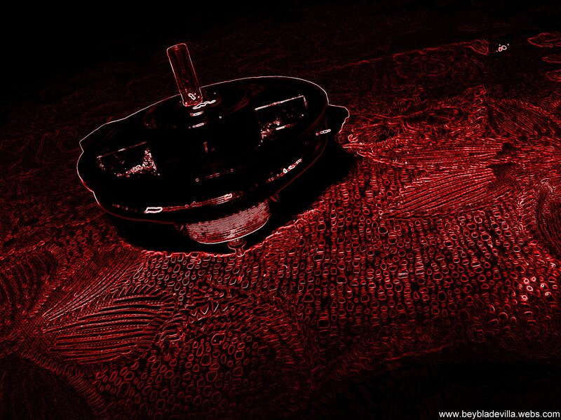Spinning Top on Red Surface