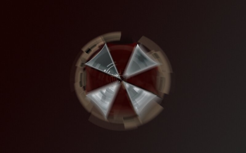 Spinning Umbrella Logo — Red