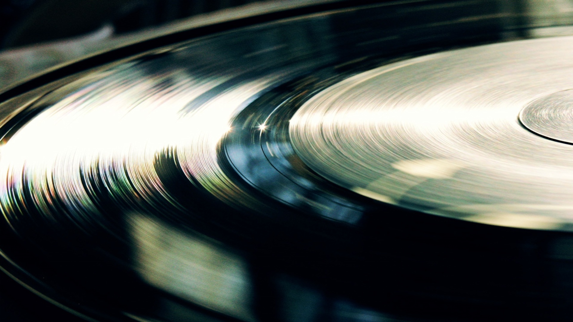 Spinning vinyl record
