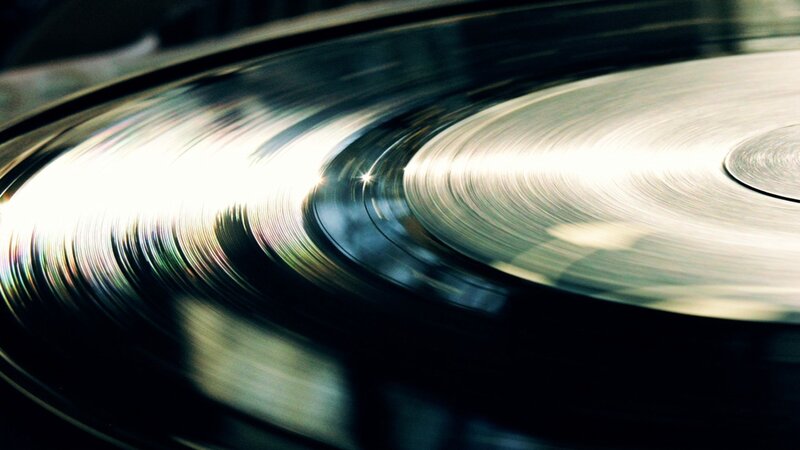 Spinning Vinyl Record — Black, Dynamic