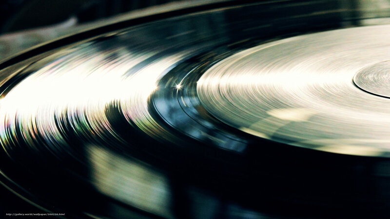 Spinning Vinyl Record — Black