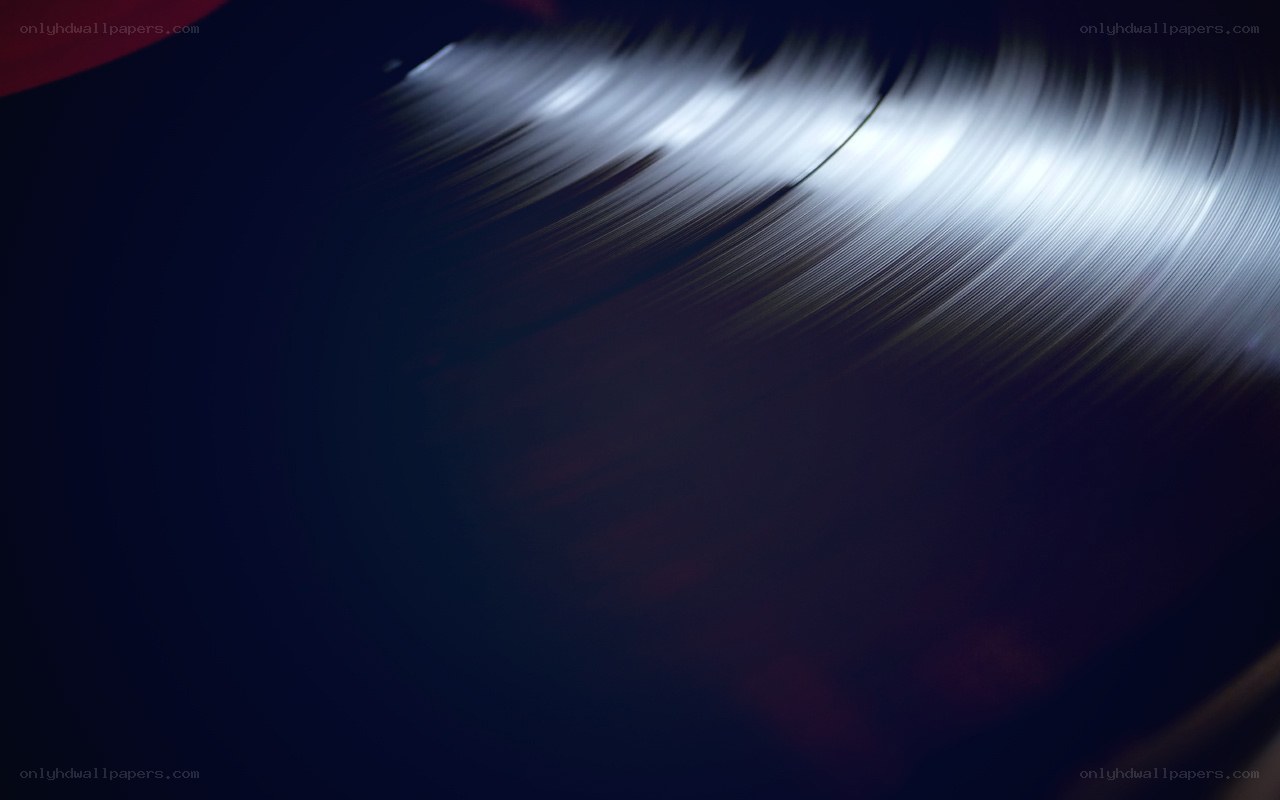Spinning vinyl record close-up