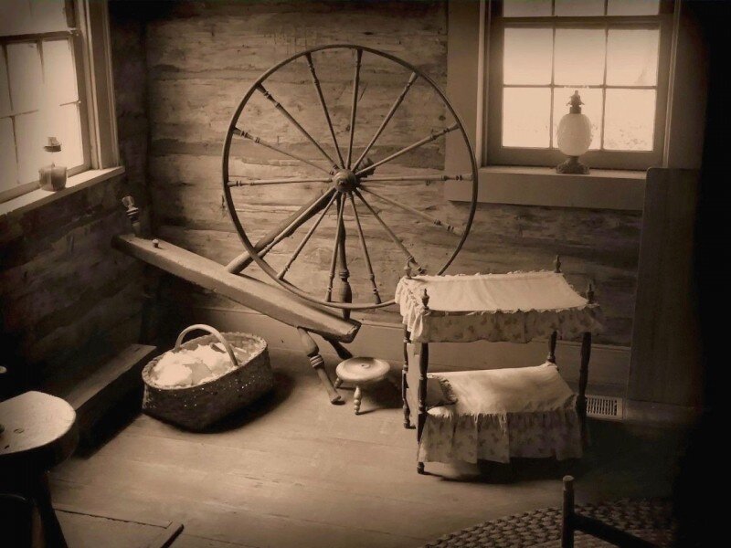 Spinning Wheel in Cabin