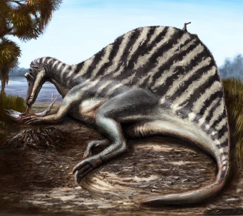 Spinosaurus Eating Prey