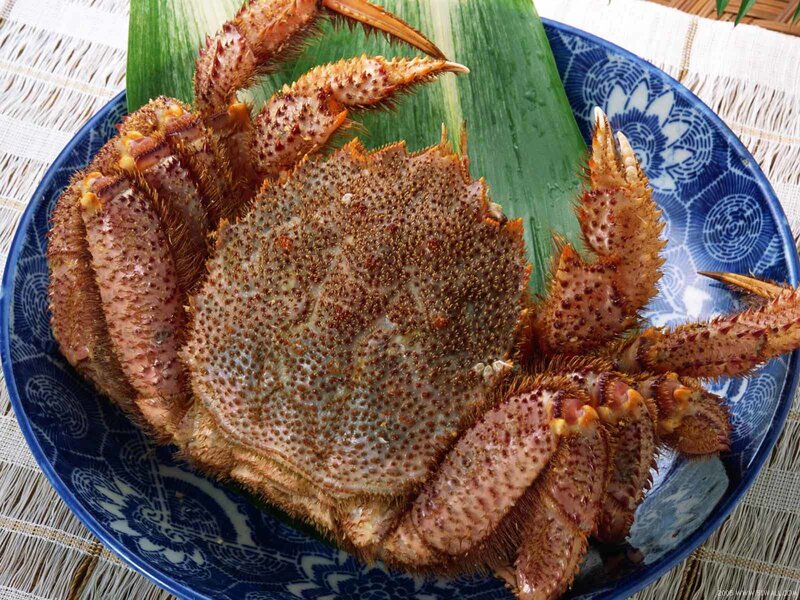 Spiny crab on a plate