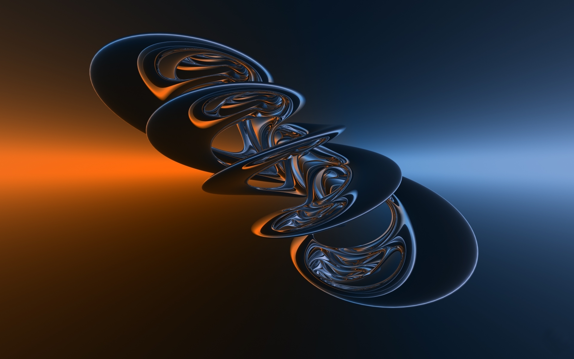 Spiral abstract sculpture