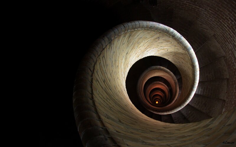 Spiral Brick Staircase — Brown