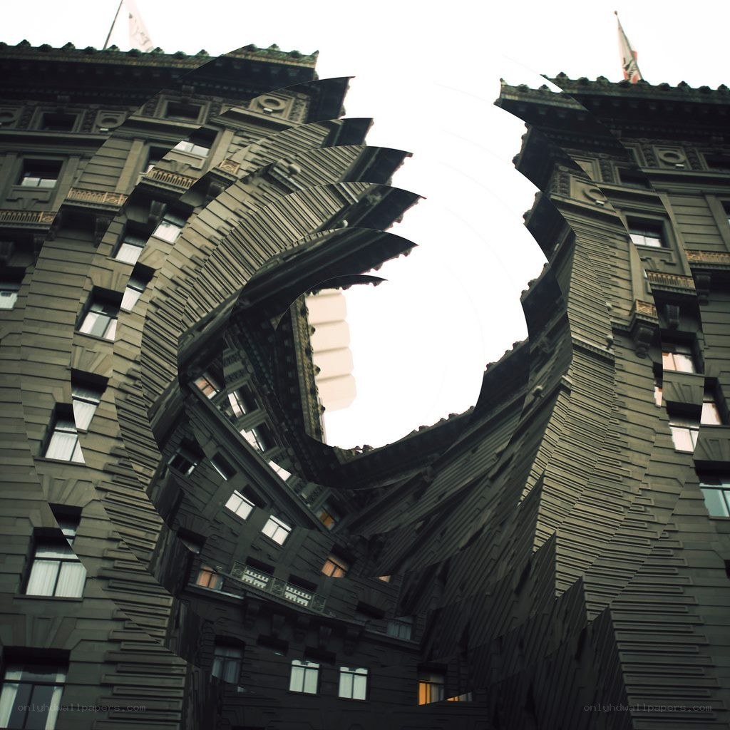 Spiral building distortion