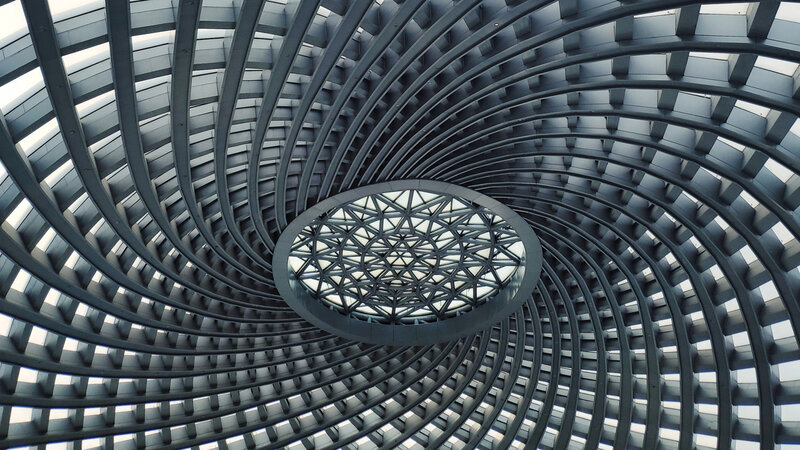 Spiral Ceiling Structure