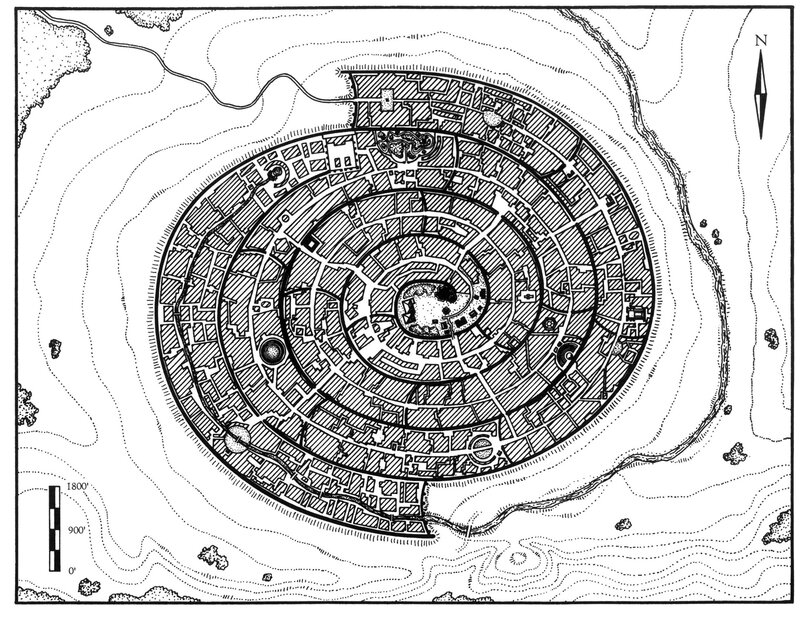 Spiral city map