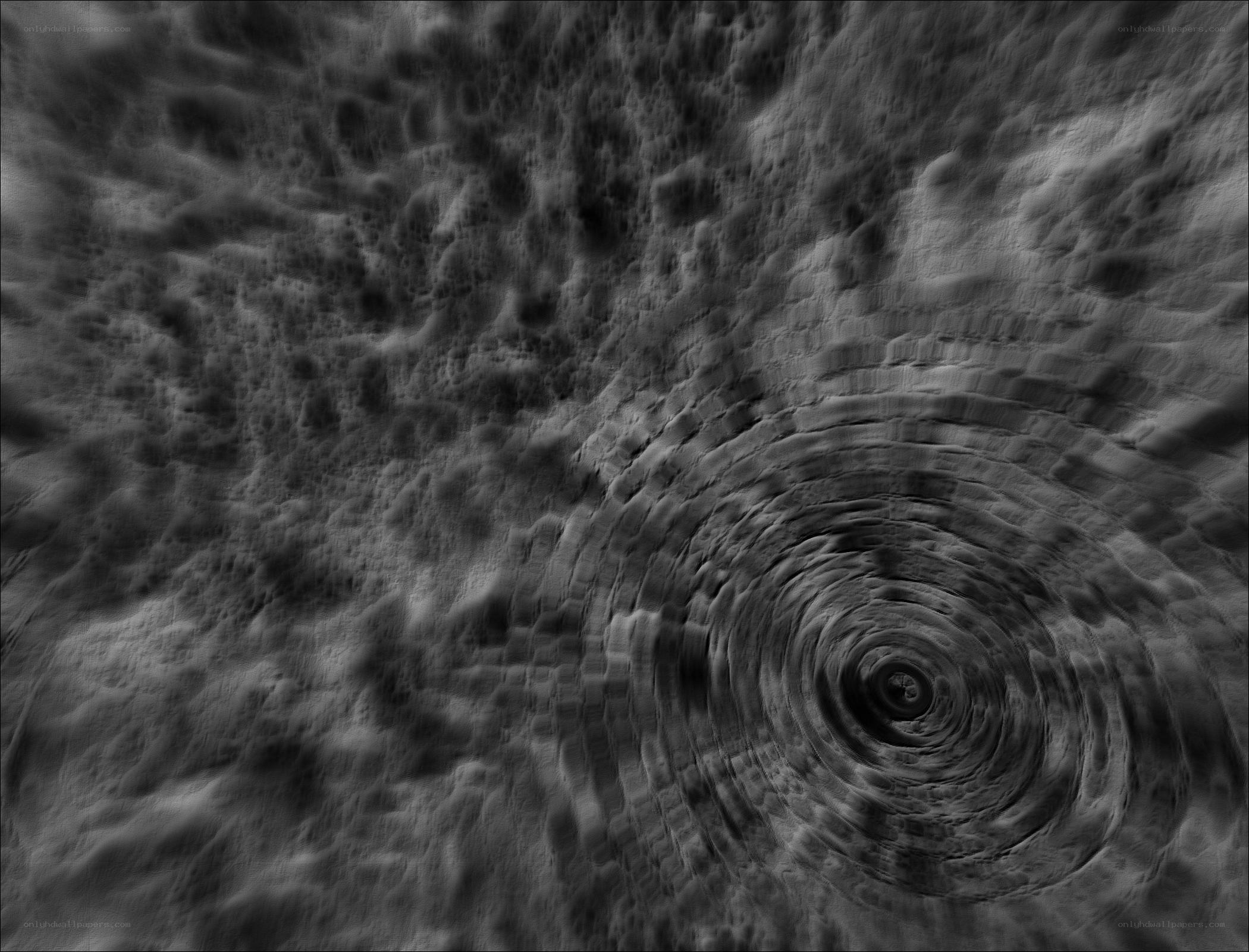 Spiral crater on Mars
