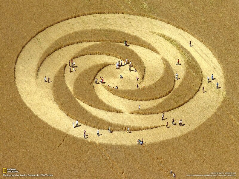 Spiral Crop Formation — Brown