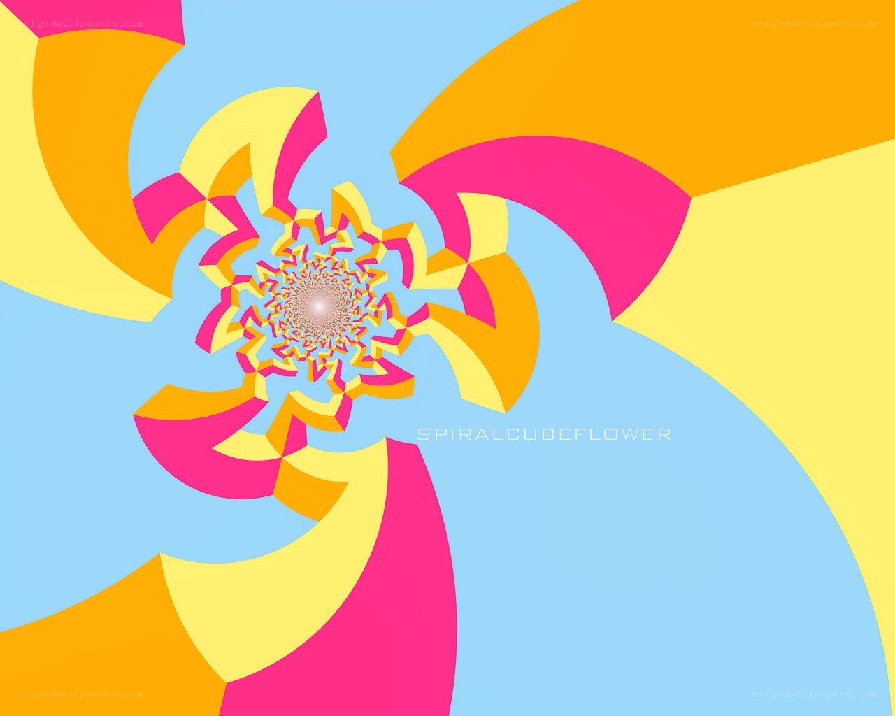 Spiral Cube Flower