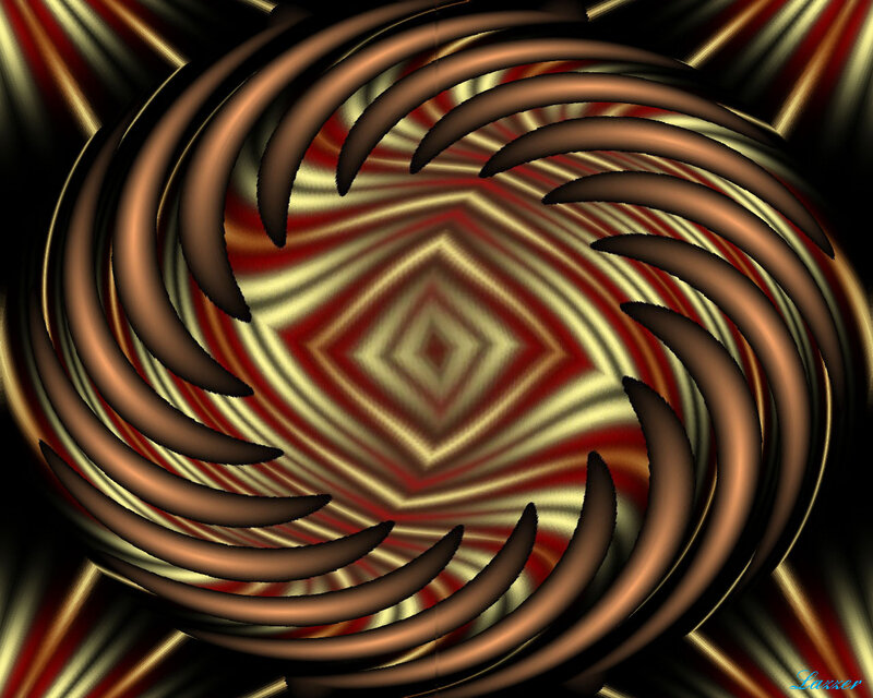 Spiral Fractal Pattern — Brown