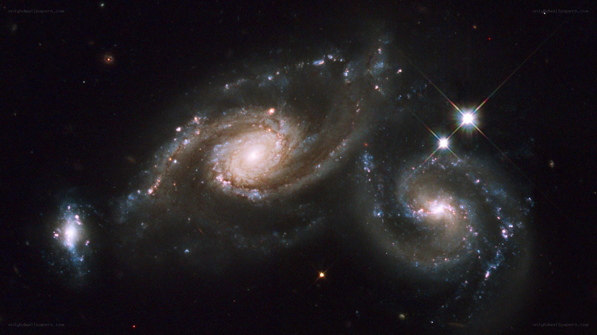 Spiral galaxies in deep space