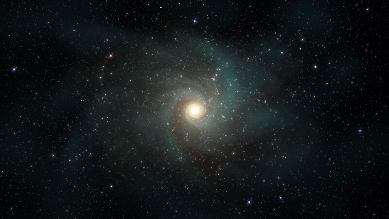 Spiral Galaxy — Black, Cosmic, Night, Digital Art