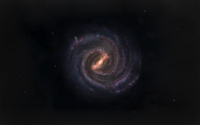 Spiral Galaxy — Black, Cosmic, Night, Photograph, Stars, Nebula