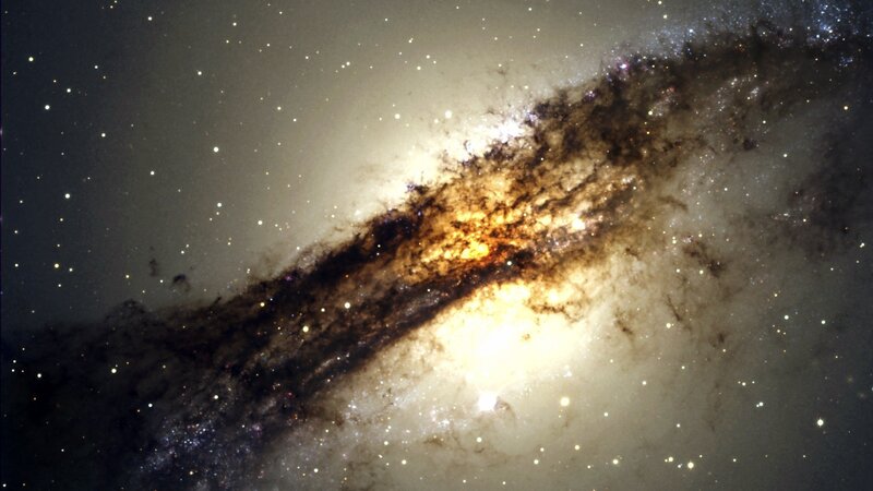 Spiral Galaxy — Black, Cosmic, Photograph, Stars, Dust, Gas