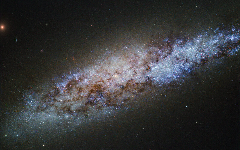 Spiral Galaxy — Blue, Cosmic, Night, Photograph, Stars, Dust Lanes