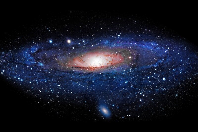 Spiral Galaxy — Blue, Cosmic, Night, Photograph, Stars, Nebula