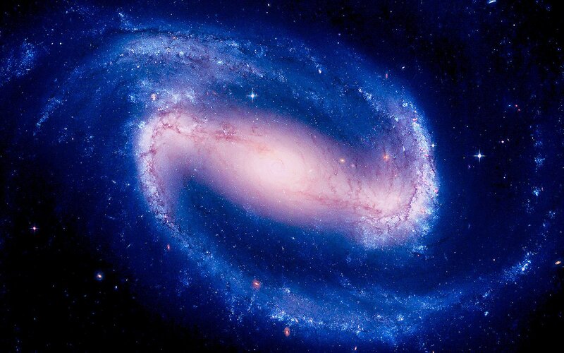 Spiral Galaxy — Blue, Cosmic, Photograph, Stars, Nebula, Space, White, Purple