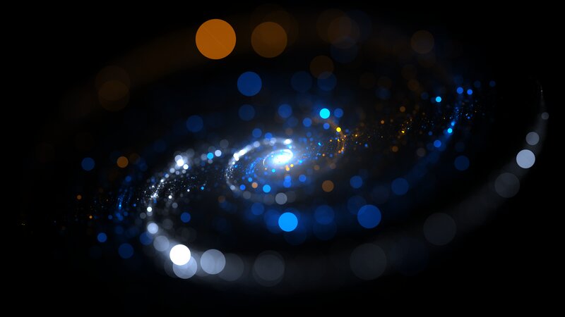 Spiral Galaxy — Blue, Dramatic, Digital Art, Stars, Nebula, Cosmic Dust