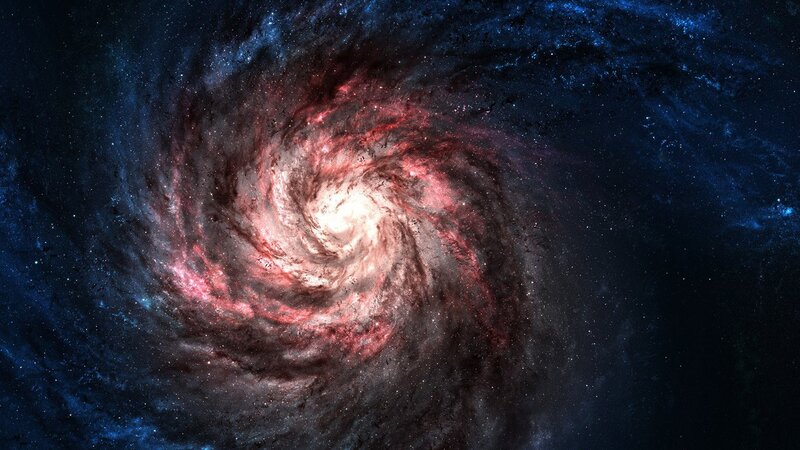 Spiral Galaxy — Blue, Dramatic, Digital Art, Stars, Nebula