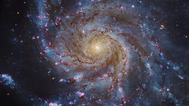 Spiral Galaxy — Blue, Dramatic, Night, Photograph, Stars, Nebulae
