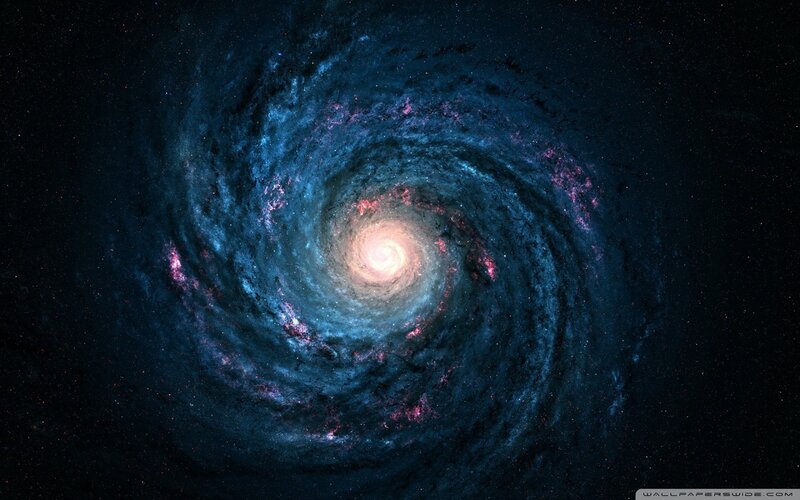 Spiral Galaxy — Blue, Dramatic, Night