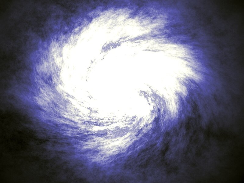 Spiral Galaxy — Blue, Dramatic