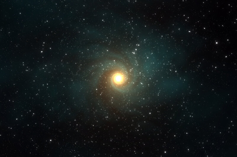 Spiral Galaxy Center — Black