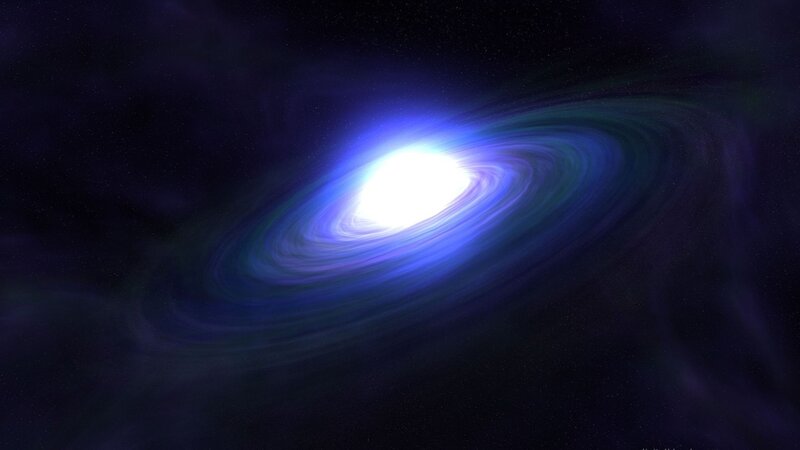 Spiral Galaxy Center — Blue, Cosmic