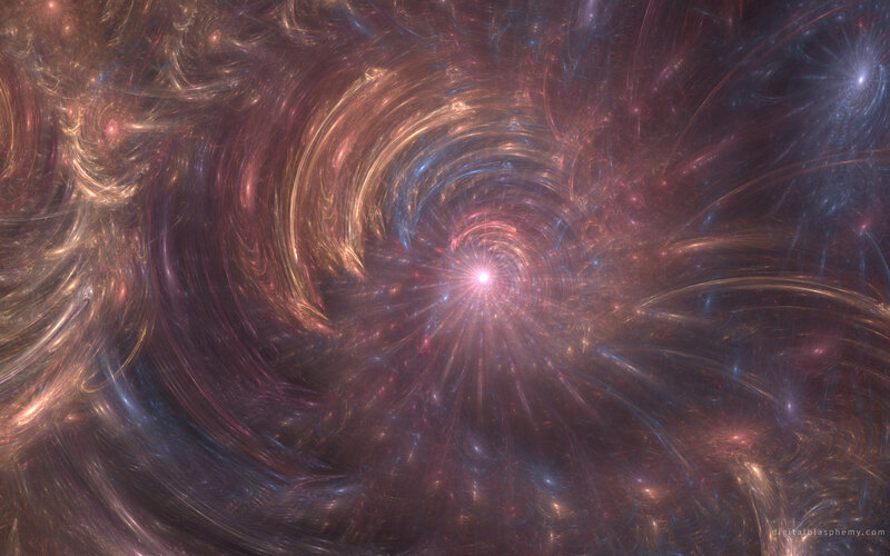 Spiral Galaxy Center — Purple, Cosmic, Digital Art, Stars
